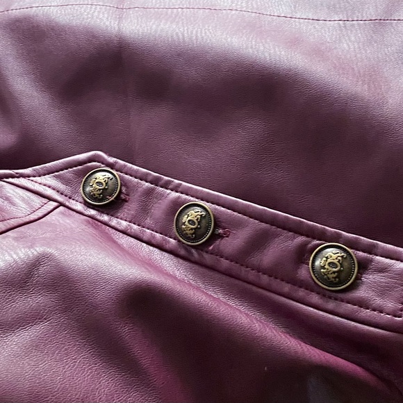 Anthropologie Maeve Faux Leather Pinafore skirt dress new with tag nwt size S - Picture 9 of 10